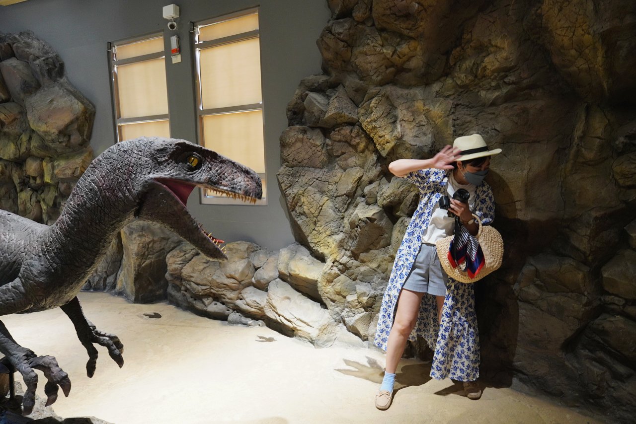 澎湖免費景點｜小門地質館探索館，親子同遊探索侏羅紀公園還可以跟恐龍拍網美照