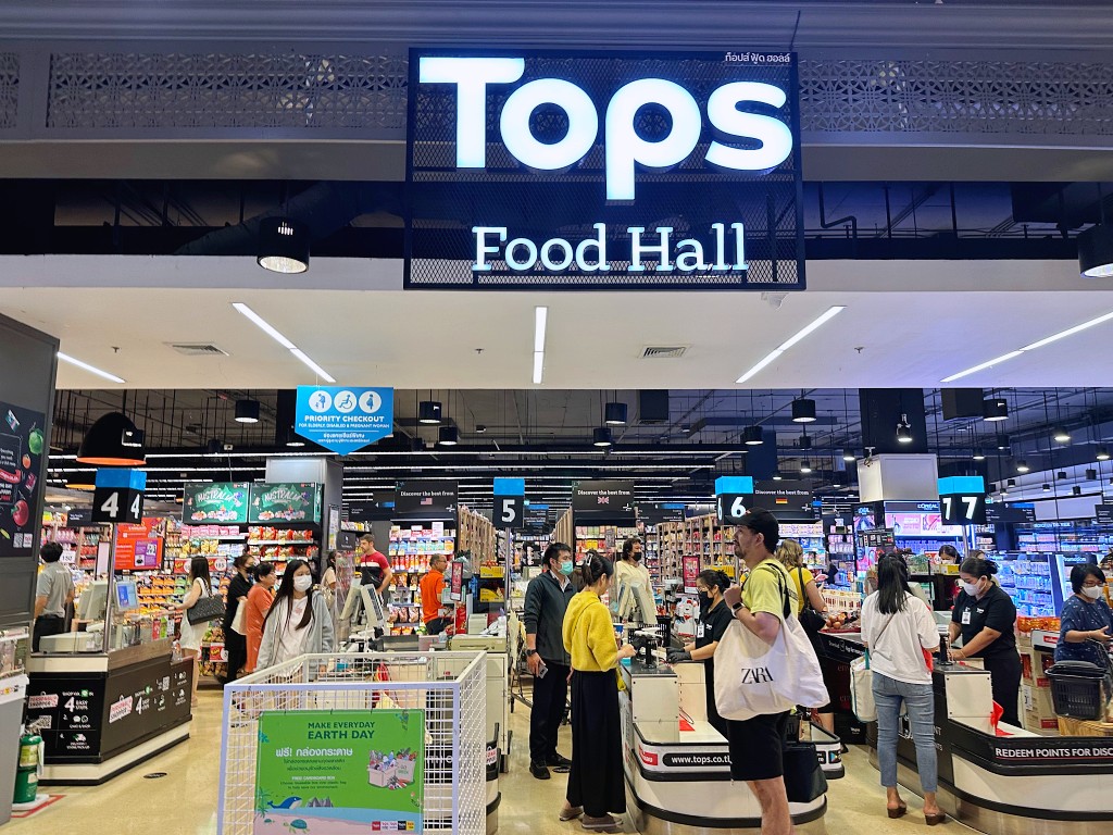 尚泰清邁購物中心Central Festival，設有Tops Market泰國最有質感超市好逛又好買